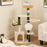 Cute Flower Cat Tree Modern Kitty Tower with Plush Top Perch-Multicolor