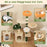 Cute Flower Cat Tree Modern Kitty Tower with Plush Top Perch-Multicolor
