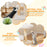 Cute Solid Wood Cat Tree Natural Branch Modern Flower Cat Tower with Sisal Scratching Posts-Beige