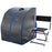 Personal Portable Infrared Sauna with Premium Chair, 30 Minute Timer, with Negative ION and Heated Footpad - Gray