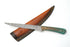 Hand-Forged Damascus Steel Fillet Knife | Custom Teal Pine Cone Resin Handle | Professional Fishing Tool TK-469