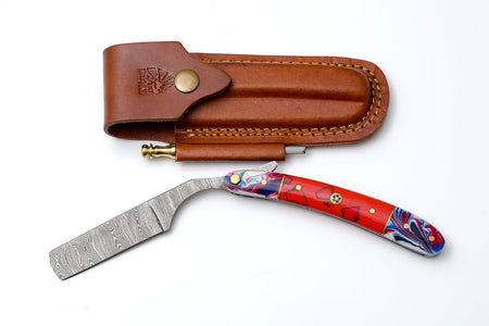 Damascus straight razor TK-500