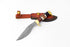 Damascus Steel Outdoor Chopping Tool | Stag Antler, Walnut Wood & Brass Handle TK-127
