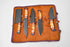 5-Piece  Knife Set / With Leather carry Bag Burnt Bone - TK-089 X