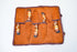 5-Piece  Knife Set / With Leather carry Bag Burnt Bone - TK-089 X