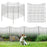Decorative Garden Fence with 5 Panels and 5 Stakes-Black
