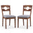 Dining Chair Set of 2 Fabric Upholstered Kitchen Chairs with Padded Seat and High Back-Gray