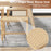 18 Inch Dining Stool Set of 2-Natural