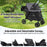 Dog Stroller for Medium Small Senior Elderly Dogs with Dual Entry-Black