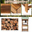 Double-Sided Mud Kitchen with Canopy and Chalkboard for 3+ Years Old-Natural