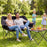 Double Camping Chair with Cup Holders Glass Racks and Mesh Pockets