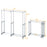 Double Rod Clothes Rack Heavy-Duty Metal Garment Rack