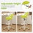 Drafting Stool Rolling Tall Desk Chair with Wheels-Green