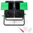Dual Chamber Garden Compost Tumbler with Sliding Doors-Black & Green