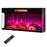 36 Inch 3-Sided 1500W Electric Fireplace with 7-Color Flame-Black