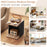 End Table 2-Tier Sofa Side Table with Open Storage Shelf-Oak