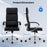 Ergonomic Leather Office Chair with Adjustable Height and Rocking Function-Black