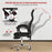 Ergonomic Mesh Office Chair with Footrest and Tilting Backrest-Black