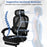 Ergonomic Office Chair High Back Mesh Desk Chair with Retractable Footrest-Black