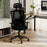 Ergonomic Office Chair with 3D Headrest and Reclining Backrest-Black
