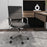 Ergonomic Office Desk Chair with Rocking Backrest and Height-adjustable Padded Seat-Gray