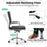 Ergonomic Office Desk Chair with Rocking Backrest and Height-adjustable Padded Seat-Gray
