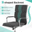 Ergonomic Office Desk Chair with Rocking Backrest and Height-adjustable Padded Seat-Gray