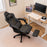 Ergonomic Video Game Computer Chair with Headrest and Lumbar Pillow-Black