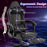 Ergonomic Video Game Computer Chair with Headrest and Lumbar Pillow-Black