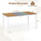 Extendable Dining Table with Rubber Wood Legs for 4-8 People-White