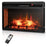 26 Inch Infrared Electric Fireplace Insert with Remote Control-Black