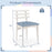 Fabric Kitchen Side Chairs with Rubber Wood Frame and Padded Seat-White
