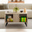 Farmhouse Accent Modern Coffee Table with Storage for Living Room Bedroom-Natural