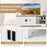 Farmhouse TV Stand for TVs up to 65 Inch with Sliding Doors and Storage Cabinets-White