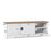 Farmhouse TV Stand for TVs up to 65 Inch with Sliding Doors and Storage Cabinets-White