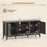 Farmhouse TV Stand for TVs up to 65 Inch Entertainment Center with 2 Storage Cabinets-Gray