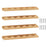 24 Inch Kids Bookshelf Set of 4 Wall-Mounted Picture Ledge Shelf-Natural