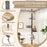 Floor to Ceiling Cat Tree with 93 Inch-107 Inch Adjustable Height-Gray