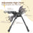 Folable High Chair with Detachable Cushion and High Chair for Babies and Toddlers-Gray