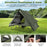 Foldable 2-Person Camping Cot Tent with Pop-up Tent Shelter and Portable Wheeled Bag-Green