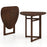 Foldable Dining Table 31.5" Triangular Small Kitchen Table for 2-Walnut