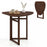 Foldable Dining Table 31.5" Triangular Small Kitchen Table for 2-Walnut