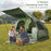 5-in-1 2-Person Foldable Outdoor Camping Tent Cot with Air Mattress and Sleeping Bag