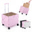 Foldable Utility Cart on 4 Rotate Wheels with Cup Holder