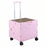 Foldable Utility Cart on 4 Rotate Wheels with Cup Holder