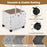Foldable Utility Cart on 4 Rotate Wheels with Cup Holder
