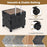 Foldable Utility Cart on 4 Rotate Wheels with Cup Holder