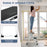 Folding 2 Step Ladder wiht Anti-Slip Pedal and Large Foot Pads-Black & White