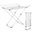 Folding Aluminum Clothes Drying Rack with 2 Side Wings