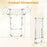 Folding Aluminum Clothes Drying Rack with 2 Side Wings